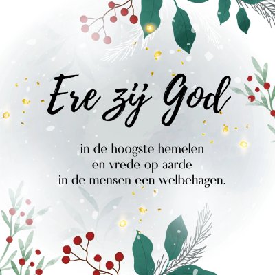 Wenskaart | Ere zij God