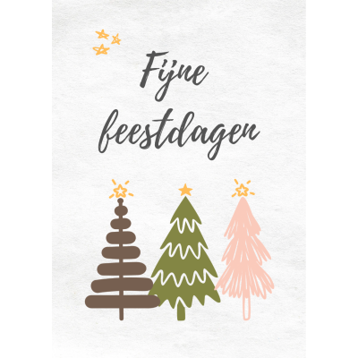 Postkaart | Fijne feestdagen | Kerstbomen