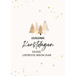 Postkaart | Gezegende Kerstdagen en een liefdevol nieuwjaar | kerstbomen