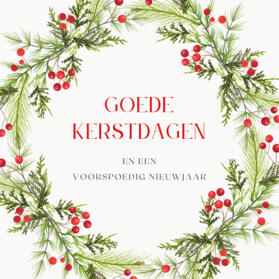 Wenskaart | Goede Kerstdagen | krans