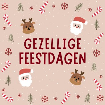 Wenskaart | Gezellige feestdagen | 