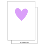 Postkaart | Hartje paars