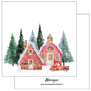 Wenskaart | Winter | Huisjes