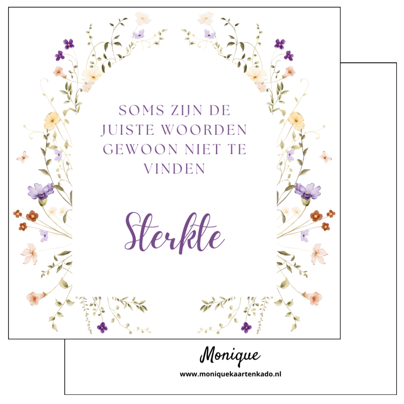 Wenskaart | Soms zijn de juiste woorden gewoon niet te vinden