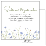 Wenskaart | Sterkte met dit grote verlies | Blauwe bloemen