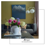 Wenskaart | Bloemen in vaas | Sfeervol interieur