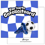 Wenskaart | Gefeliciteerd | Voetbal