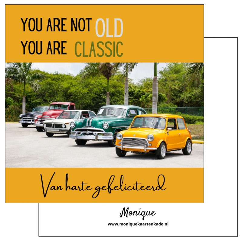 Wenskaart | Van harte gefeliciteerd | Old classic