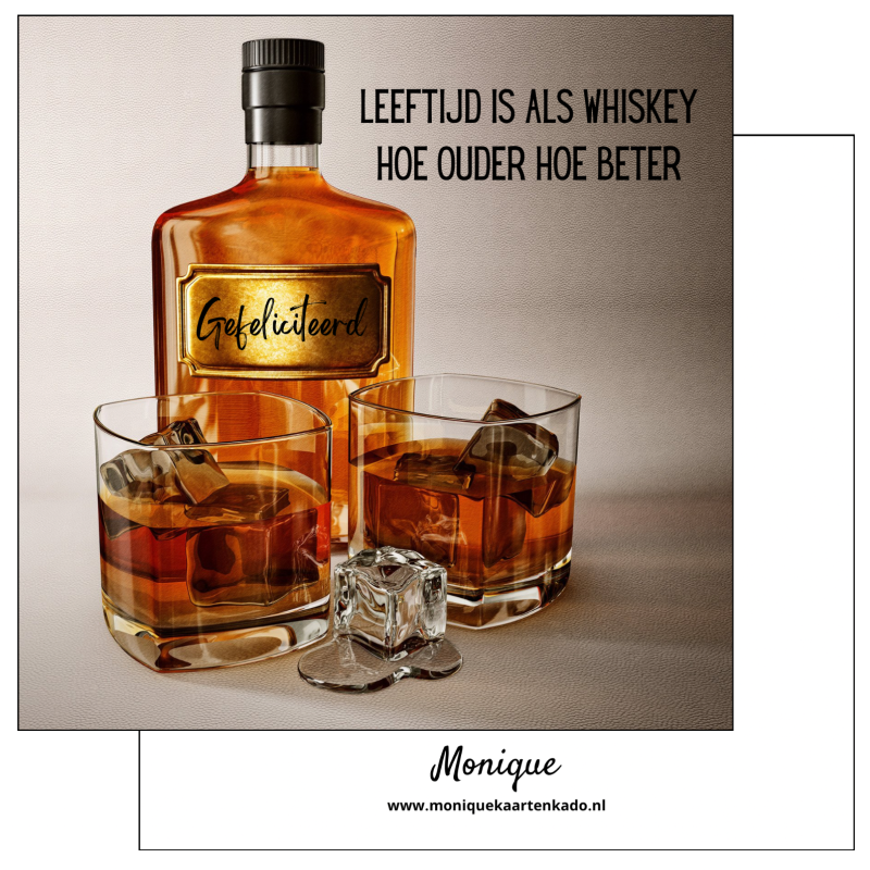 Wenskaart | Leeftijd is als whiskey