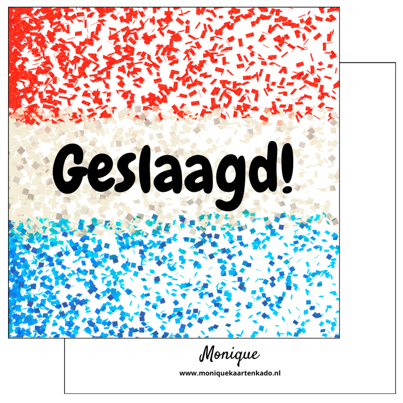 Wenskaart | Geslaagd | Vlag
