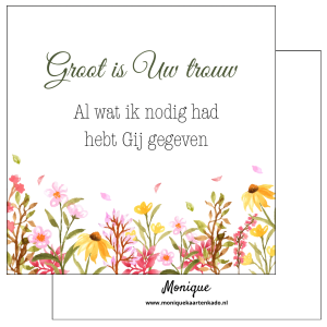 Wenskaart | Groot is Uw trouw