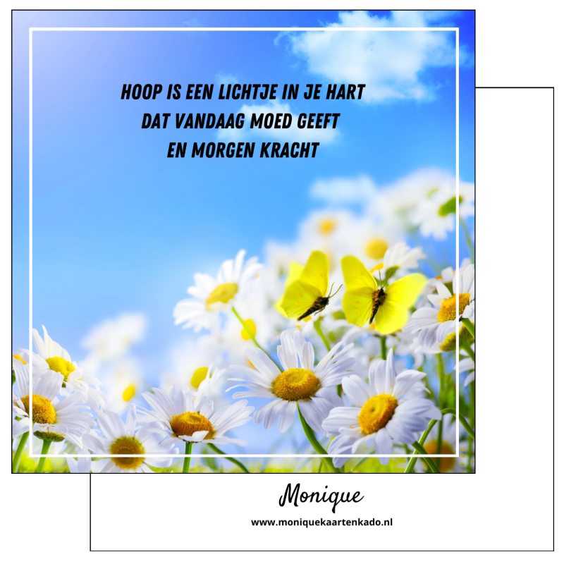 Wenskaart | Hoop is een lichtje in je hart