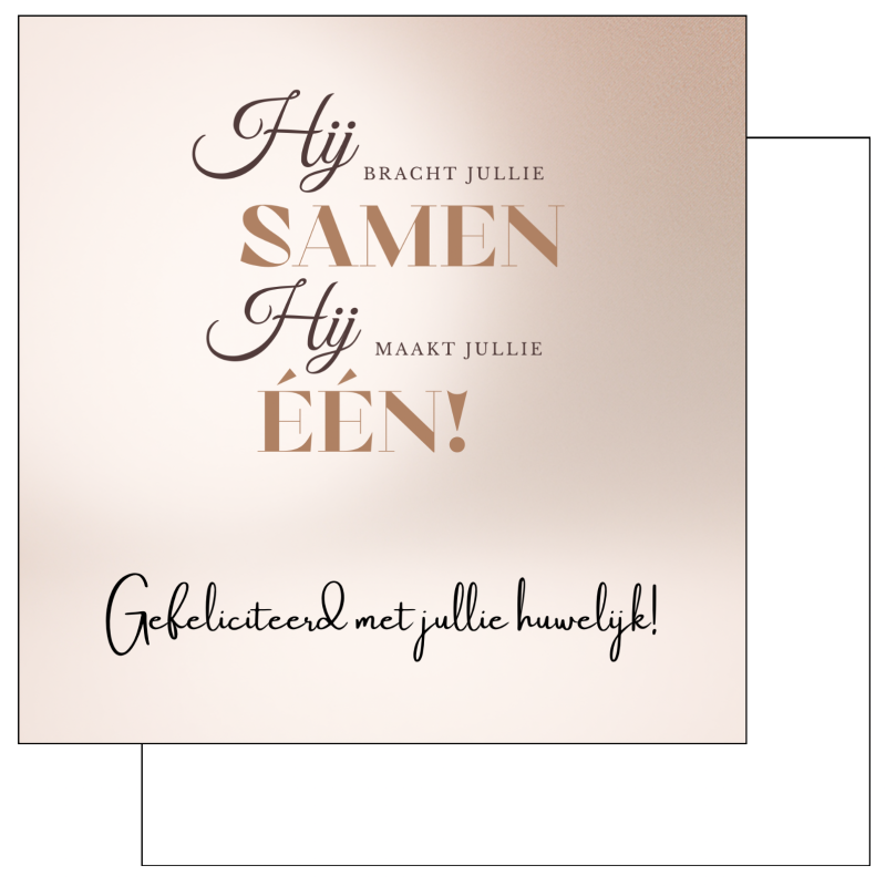 Christelijke huwelijkskaart | Hij bracht jullie samen | Gefeliciteerd met jullie huwelijk
