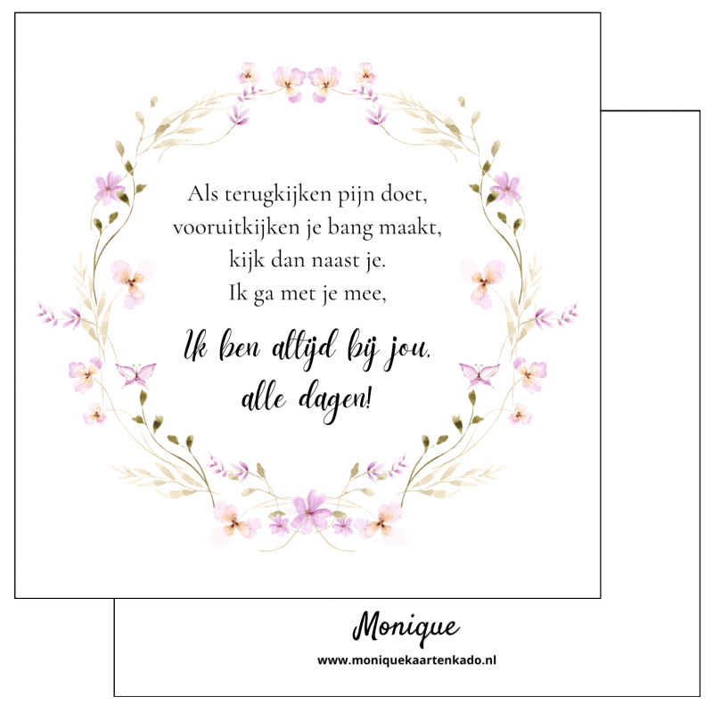 Christelijke wenskaart | Ik ga met je mee