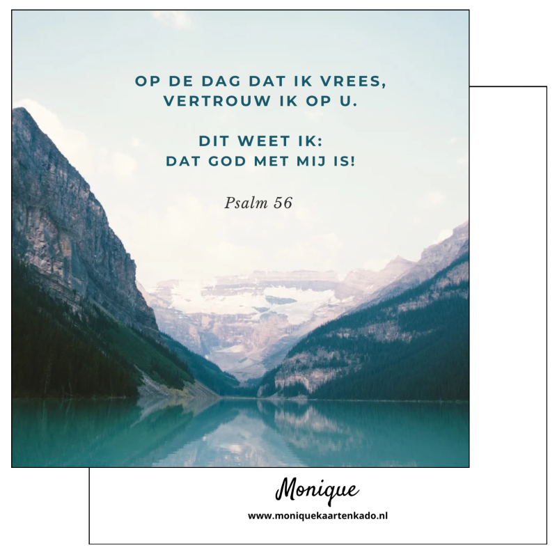 Wenskaart | Dit weet ik: dat God met mij is | Psalm 56