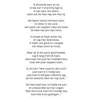 Wenskaart | Dag aan dag draagt Hij jou | binnenkant gedicht voetstappen