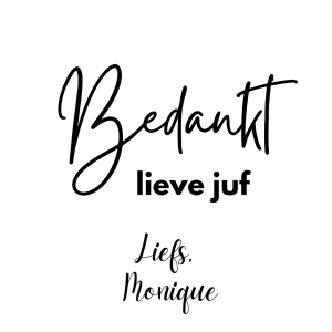 Gepersonaliseerde sticker | Bedankt lieve juf Gepersonaliseerde sticker | Bedankt lieve juf