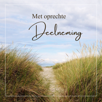 Wenskaart | Met oprechte deelneming | Duinen kleur