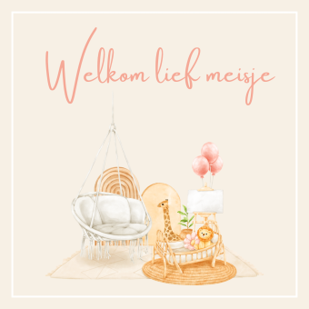 Wenskaart | Welkom lief meisje