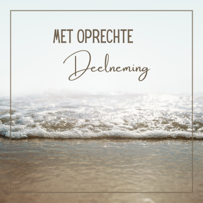 Wenskaart | Met oprechte deelneming | Zee