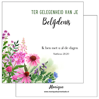 Wenskaart | Ter gelegenheid van je belijdenis | Matth. 28:20