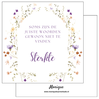 Wenskaart | Soms zijn de juiste woorden gewoon niet te vinden