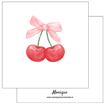 Wenskaart |  Blanco | Kers