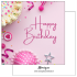 Wenskaart | Happy Birthday | feest roze
