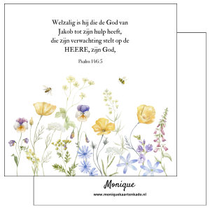 Wenskaart | Welzalig is hij die de God … | Psalm 146:5