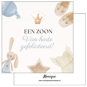 Wenskaart | Een zoon | konijn