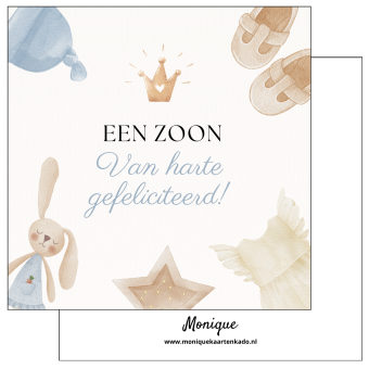 Wenskaart | Een zoon | konijn