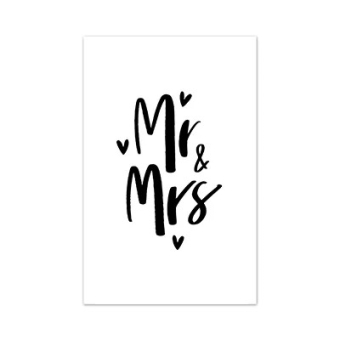 Mini kaartje | Mr & Mrs
