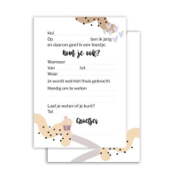 4 stuks Uitnodigingskaart | Verjaardag | Unicorn