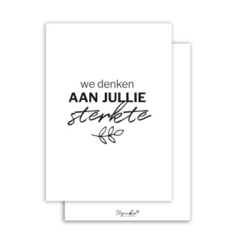 Postkaart | we denken aan jullie, sterkte