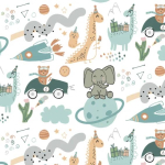 Inpakpapier | kids groen | 50cm