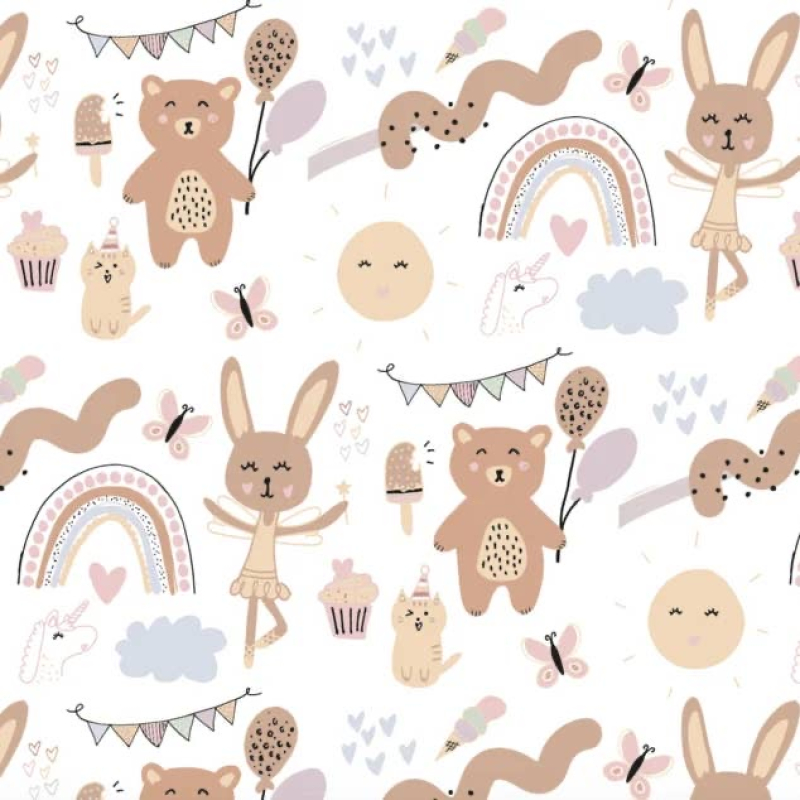 Inpakpapier | 3 vellen | Kinderen meisjes | 50 x 70 cm