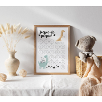 Aftelkalender A4 | Zindelijkheid | Dino’s | Inclusief Stickers Plassen & Poepen (20 stuks)