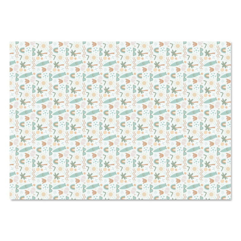 Inpakpapier | 3 vellen | Strand vibes | 50 x 70 cm