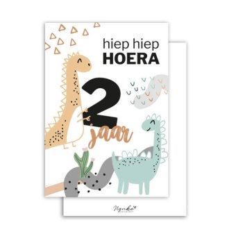 Postkaart | 2 jaar | dino’s