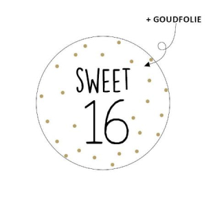 Sluitsticker | Sweet 16 | 10 stuks