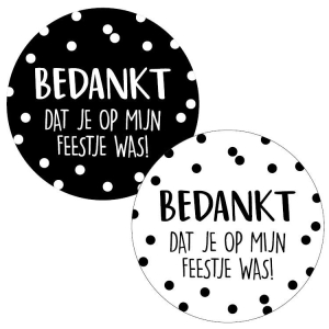 Sluitsticker | Bedankt dat je op mijn feestje was | 10 stuks