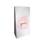 Blokbodemzak M | Enjoy your gift | 14 x 8 x 26 cm