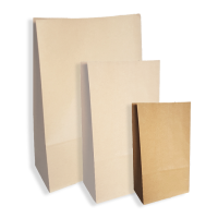 Blokbodemzak S | Bruin kraft | 9 x 5 x 16 cm