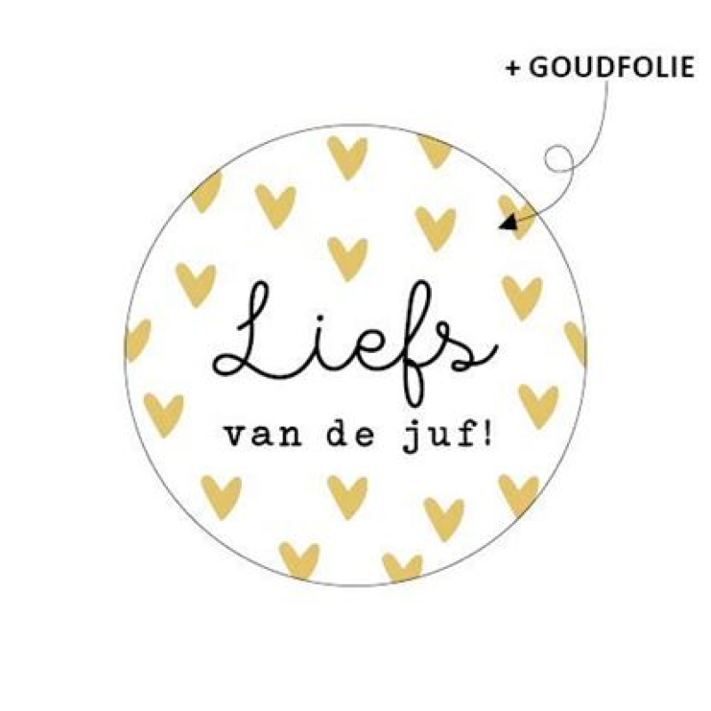Sluitsticker | Liefs van de juf | 10 stuks