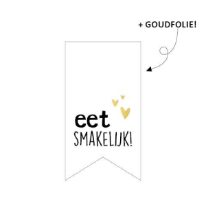 Sluitsticker | Vaantje | Eet smakelijk | 10 stuks