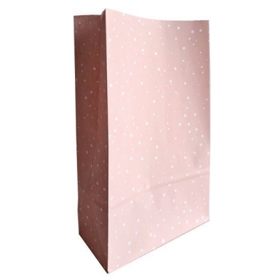 Blokbodemzak L | Sweet confetti roze | 18 x 8 x 30 cm