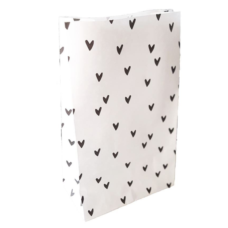 Blokbodemzak L | Hartjes | 18 x 8 x 30 cm