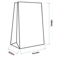 Blokbodemzak M | Ocean weaves | 14 x 8 x 26 cm