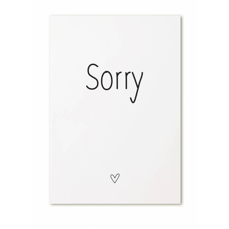 Ansichtkaart | Sorry