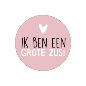 Sluitsticker | Ik ben een grote zus | 10 stuks